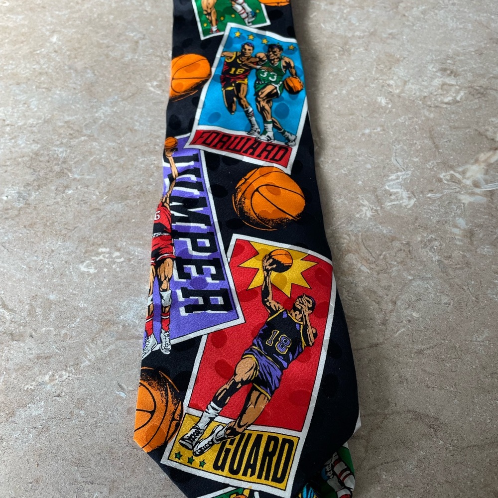 Colorful Basketball Themed Tie